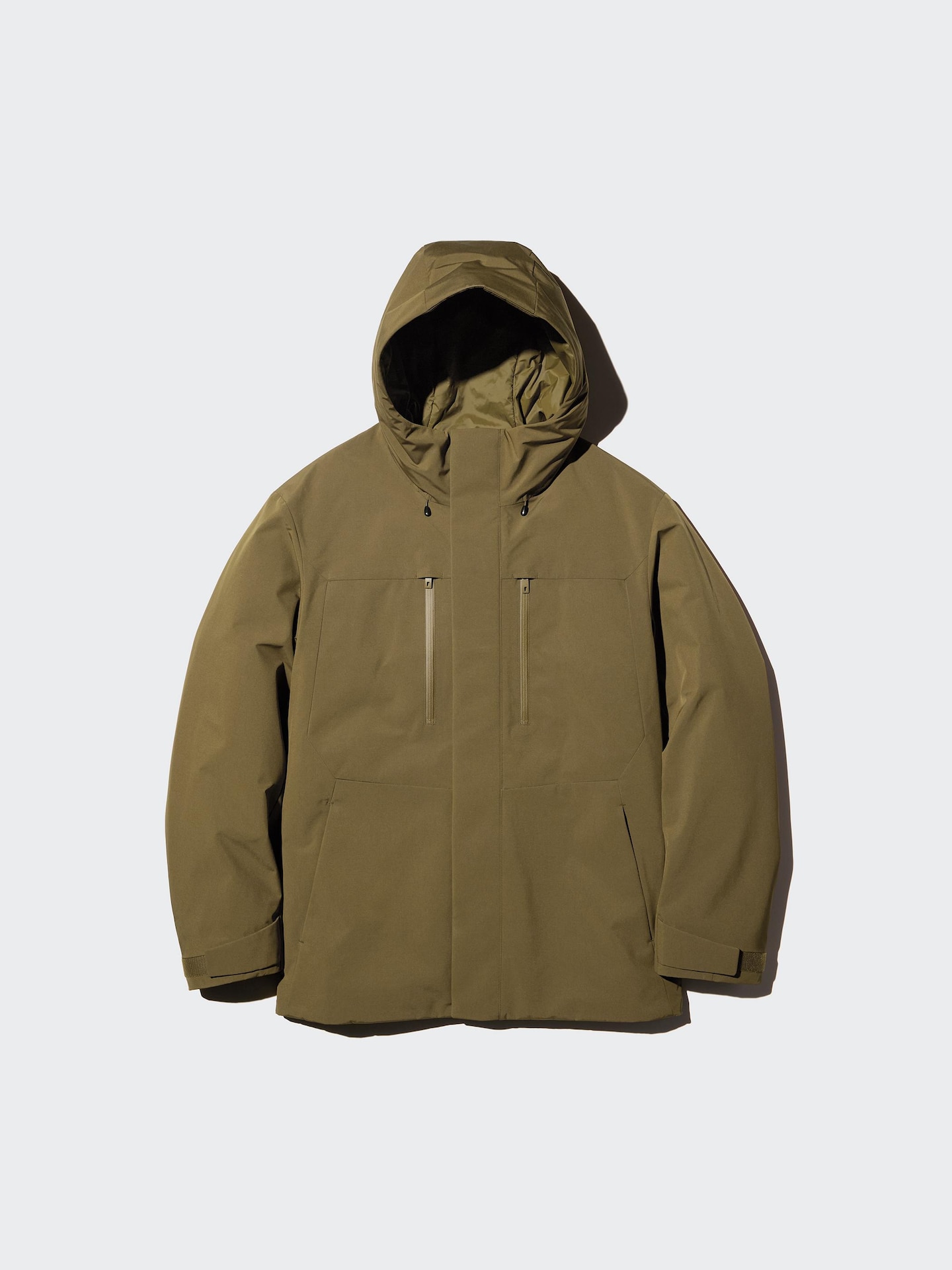 Мужская куртка Uniqlo Hybrid Down Parka, цвет: Бежевый — фото 6