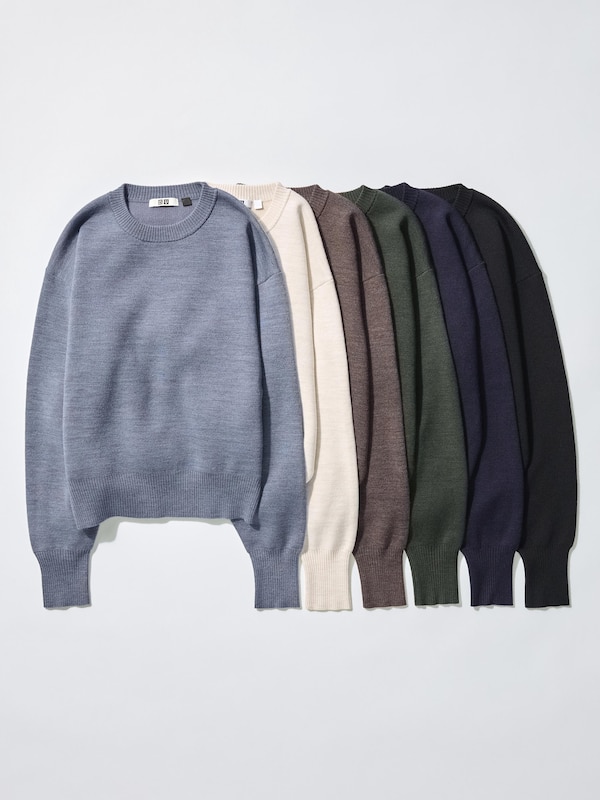 Double Faced Knit Crew Neck Jumper