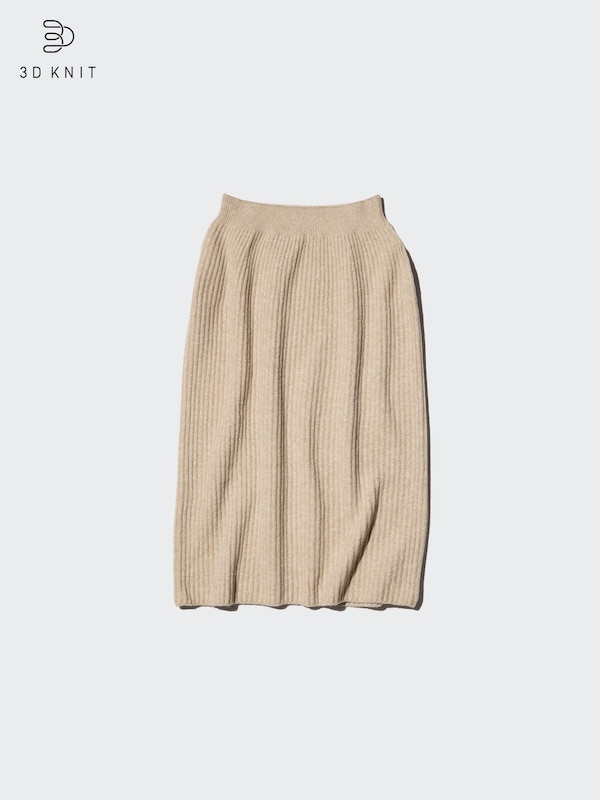 3D Knit Seamless Soufflé Yarn Skirt