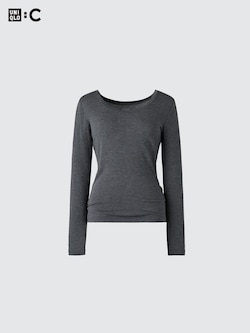 HEATTECH Extra Warm Cashmere Blend T-Shirt | Scoop Neck