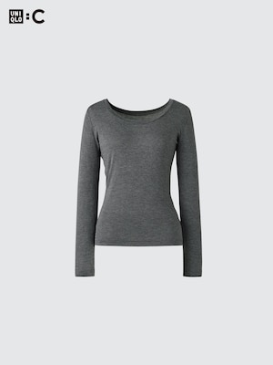 HEATTECH Extra Warm Cashmere Blend T-Shirt | Scoop Neck