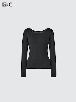 HEATTECH Extra Warm Cashmere Blend T-Shirt | Scoop Neck