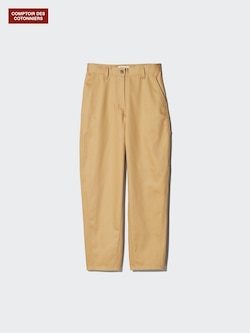Cotton Lyocell Barrel Leg Trousers