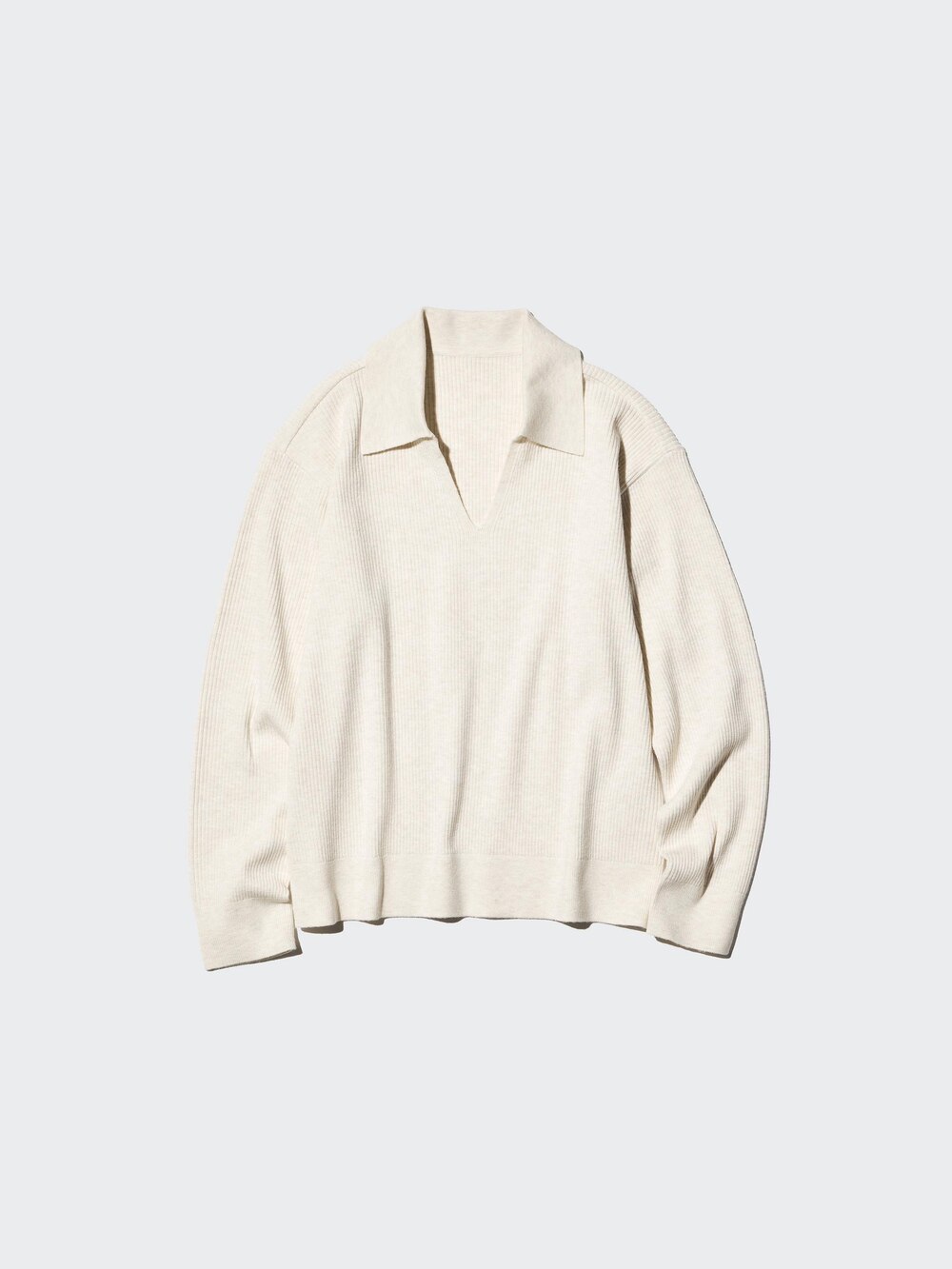 Uniqlo Washable Knit Ribbed Polo Sweater — фото 3