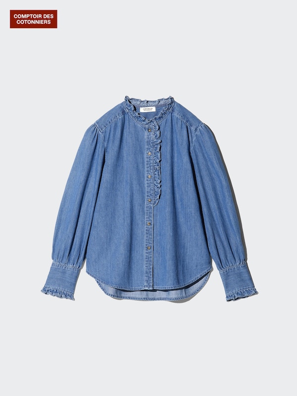 Denim Overhemd (Volantes)