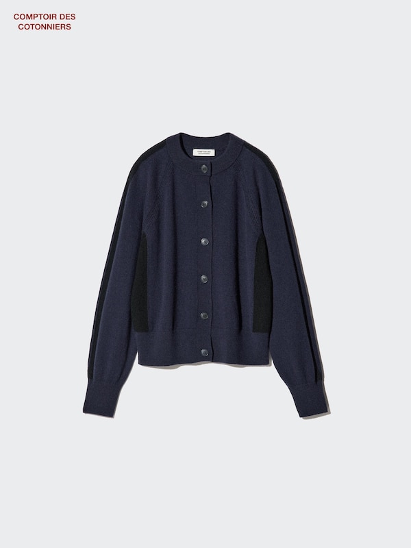 100% Cashmere Crew Neck Cardigan