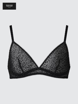 Mesh Flocked Wireless Bra