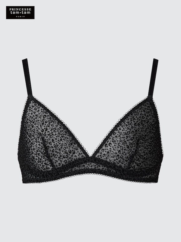 Mesh Flocked Wireless Bra