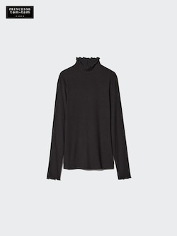 HEATTECH Extra Warm Kaschmirmix Thermo Langarmshirt (gerippt, Rundhals)