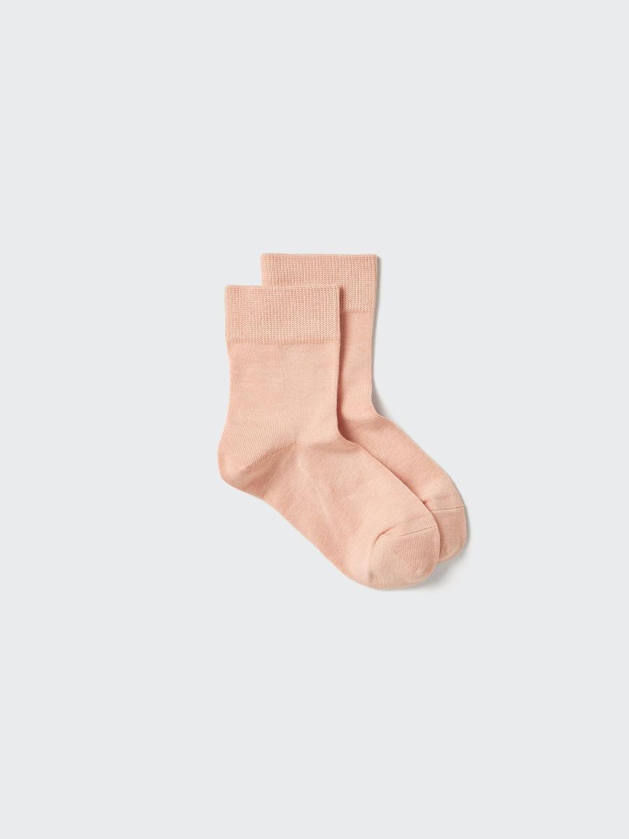 Uniqlo Women's Heattech Crew Socks Relaxed, Pink, Us W 7.5-10
