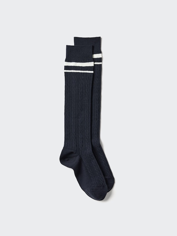 HEATTECH Knee High Socks | Cable | Striped