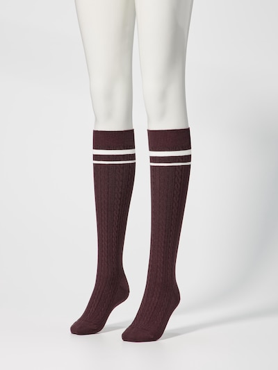 HEATTECH Knee High Socks | Cable | Striped