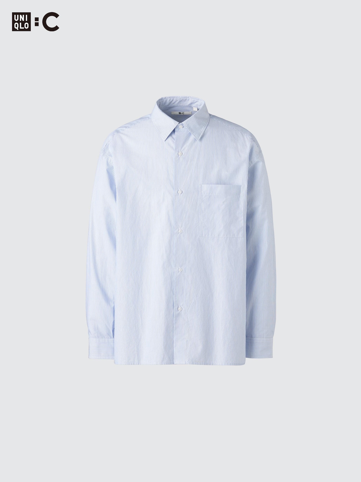 d*7様 MR ILOC Unisex Broadcloth Oversized Shirt (Regular Collar, Stripe) | UNIQLO UK