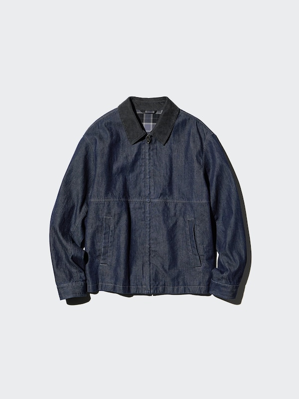 Zip-Up Short Blouson | Denim