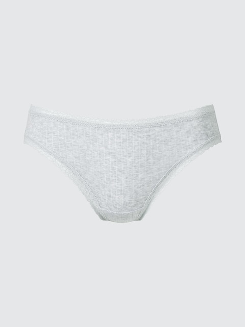 Uniqlo - Culotte Pointelle (Taille Mi-Haute) - Gris - M