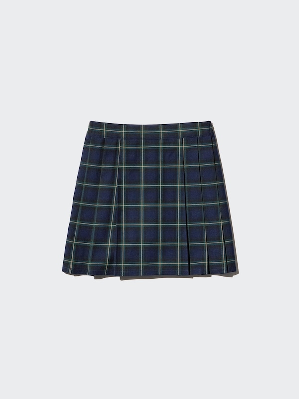Pleated Mini Skort | Checked