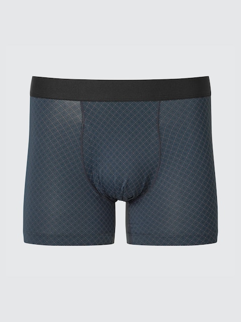 Uniqlo Zwart - Airism Boxershort (Print) - Xxl