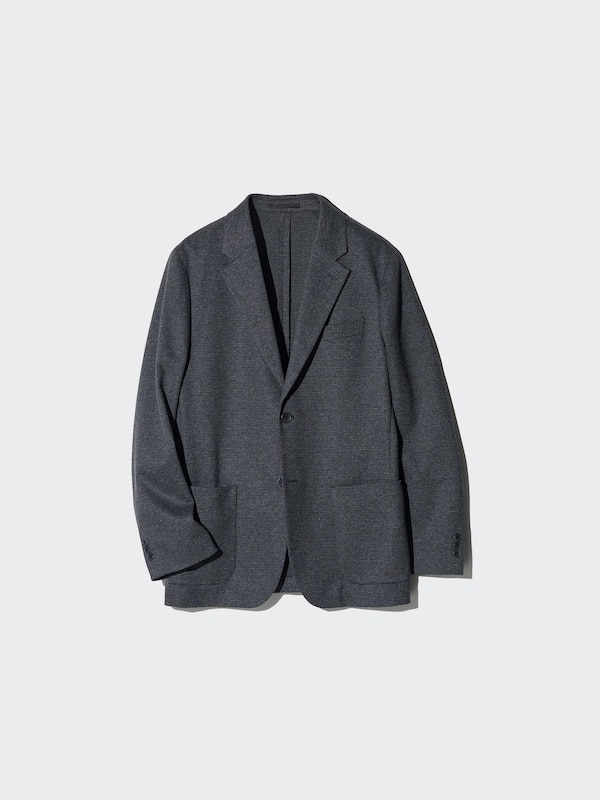Brushed Jersey Jacket | Tweed Patterned
