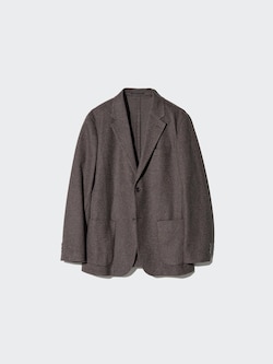 Brushed Jersey Jacket | Tweed Patterned