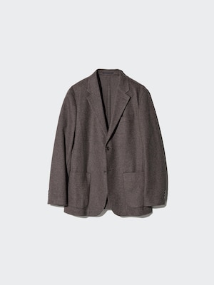 Brushed Jersey Jacket | Tweed Patterned