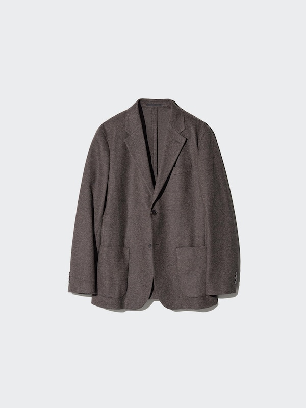 Brushed Jersey Jacket | Tweed Patterned