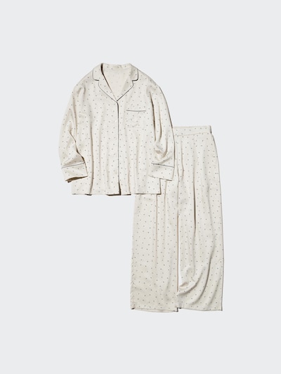 Satin Pyjamas (Printed, Long Sleeve)