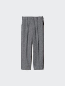 Pleated Wide Pants | Herringbone