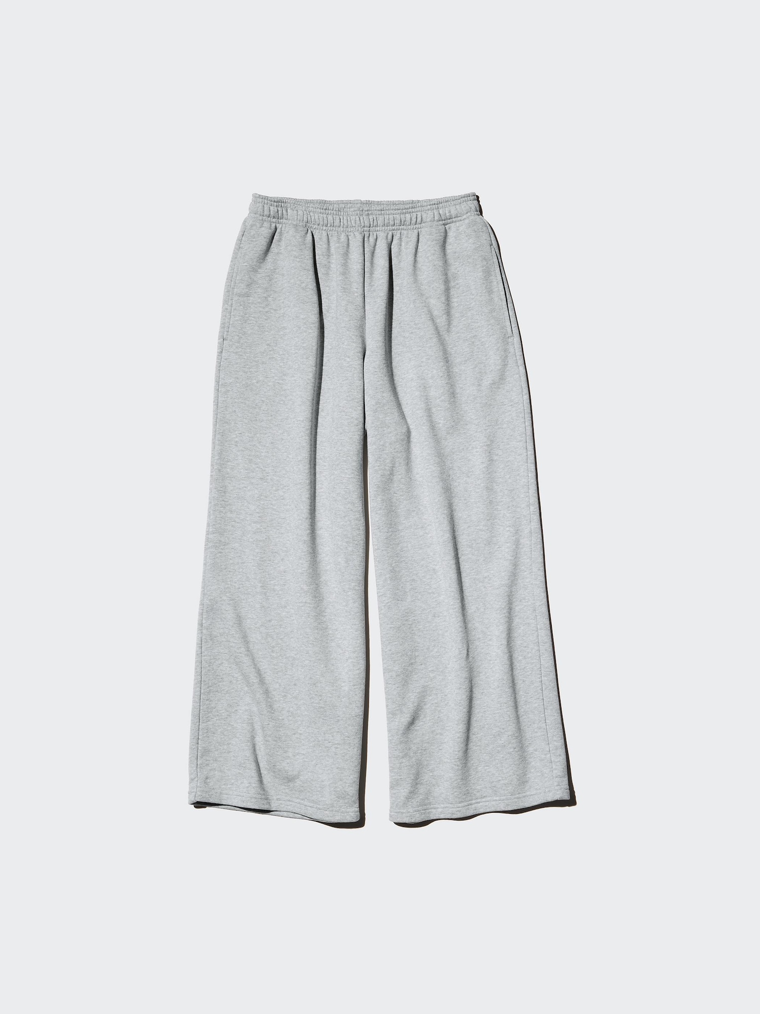 【U LAN】(UNISEX) Piggy cutting wide sweat pants Tii.MM Wide Leg Sweat Pants for Womens Lounge Low-Rise Baggy