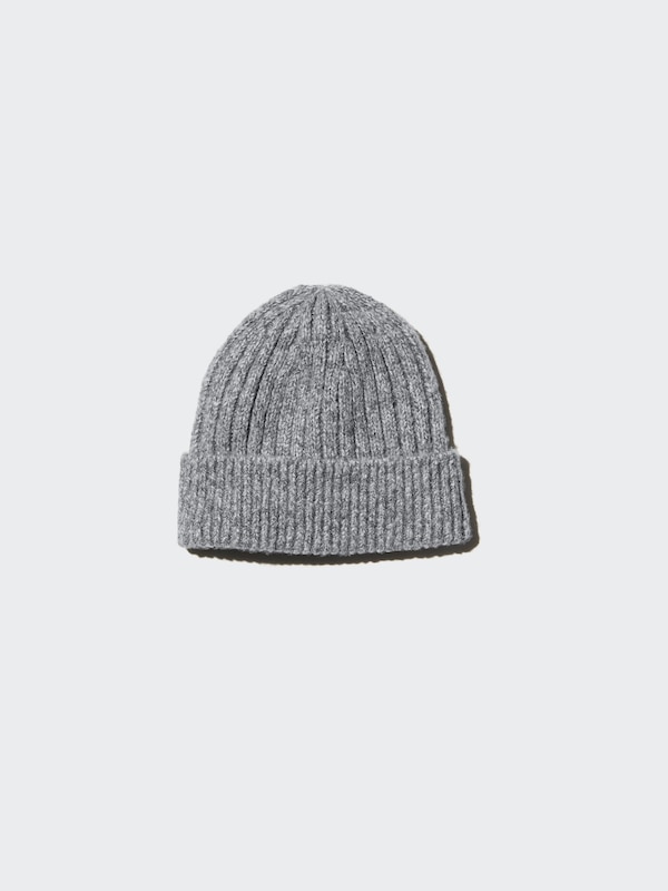 HEATTECH MARLED YARN RIBBED BEANIE