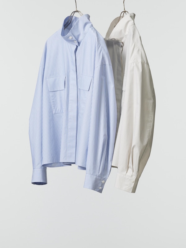 Cotton Stand Collar Shirt Jacket