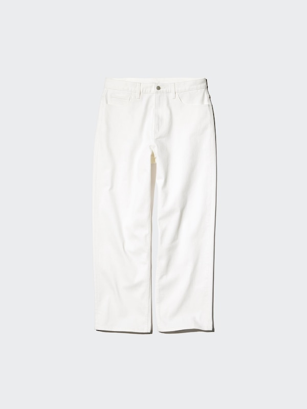 Wide Straight Stretch Jeans