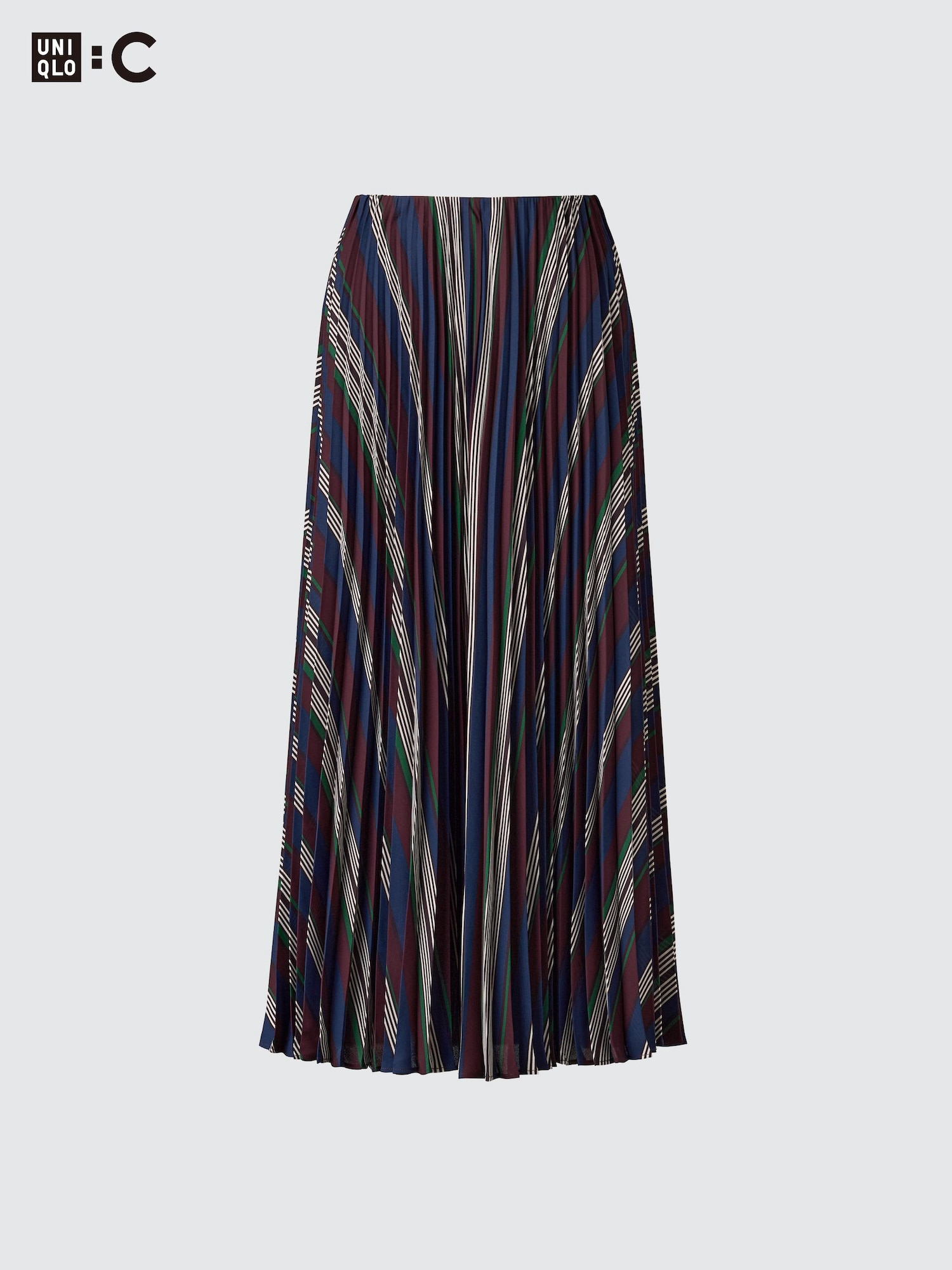 Women's Pleated Long Skirt | Striped | UNIQLO US