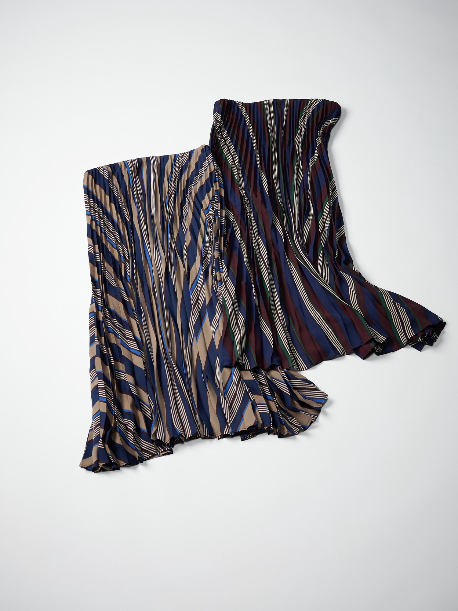 Women's Pleated Long Skirt | Striped | UNIQLO US