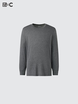 HEATTECH Extra Warm Cashmere Blend Crew Neck T-Shirt (Long Sleeve)