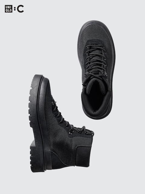 Ботинки на шнуровке Uniqlo BLACK