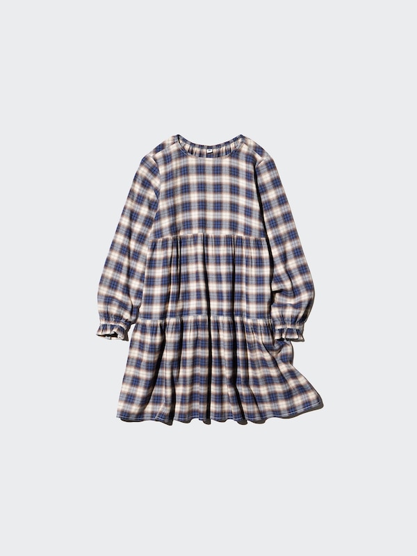 Checked Tiered Dress