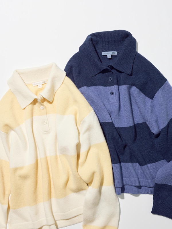 Lambswool Polo Sweater | Striped