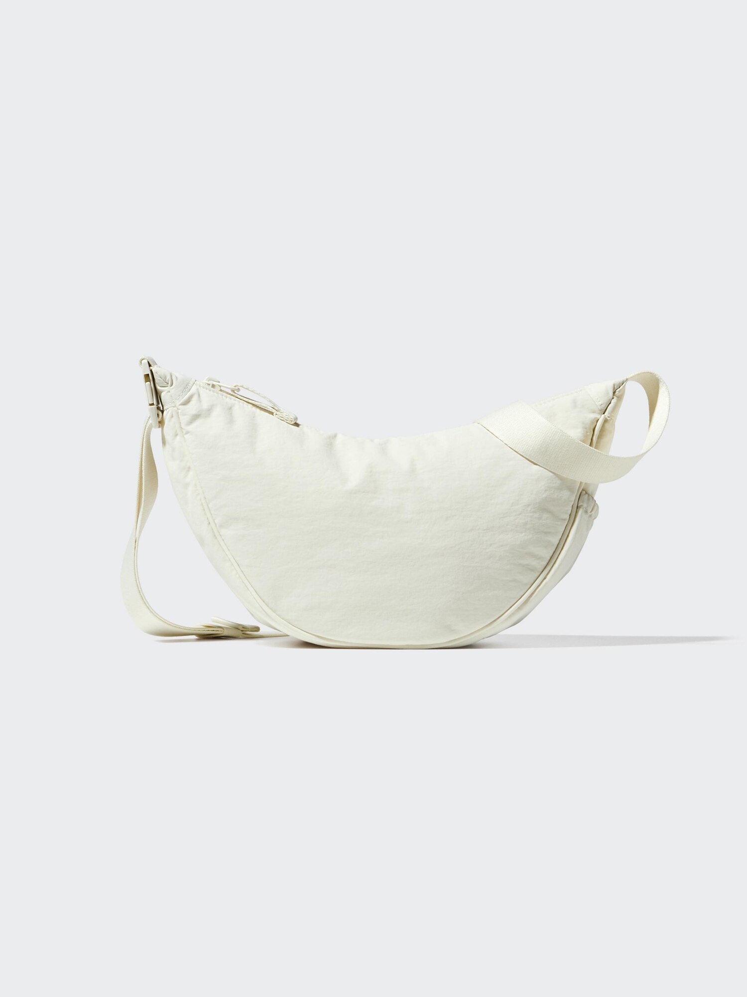 UNIQLO Men's Round Mini Shoulder Bag with Water-Repellent, Off White