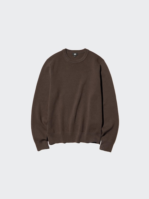 Uniqlo - Pull Côtelé En Maille Milano (Lavable En Machine) - Marron Foncé - Xxl