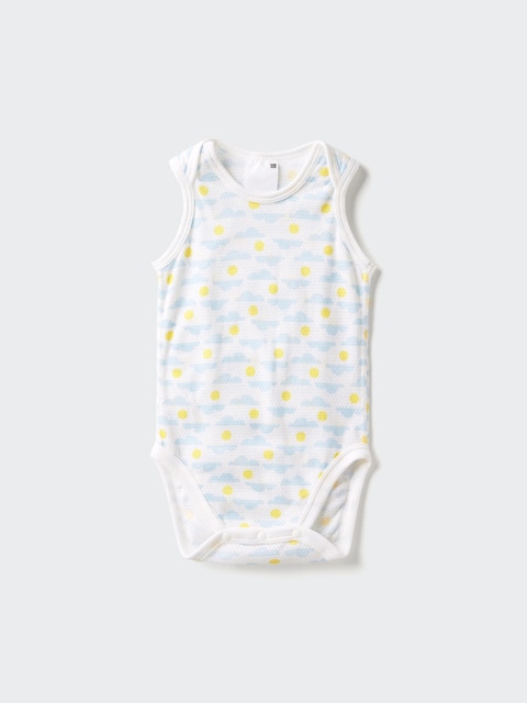 Uniqlo Baby Sleeveless Cotton Mesh Bodysuit | Print