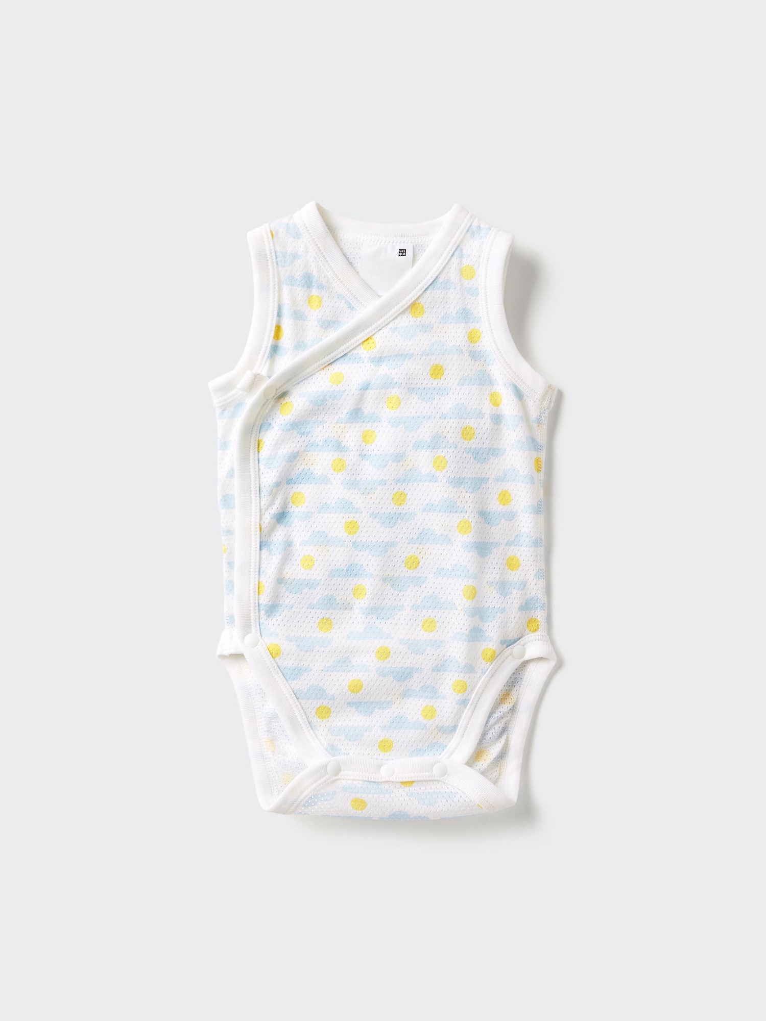 Baby Sleeveless Cotton Mesh Bodysuits | Open Front | Printed - thumbnail 5