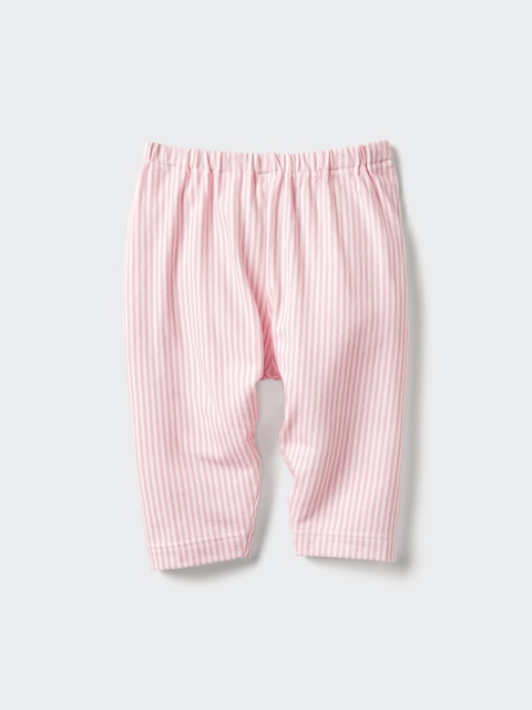 Укороченные леггинсы Uniqlo Baby AIRism | Розовые в полоску