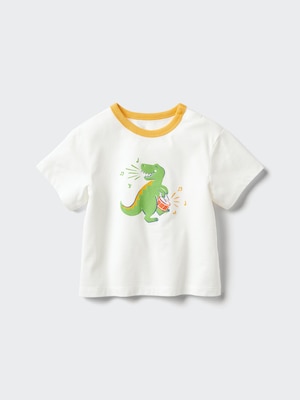 AIRism Cotton Crew Neck T-Shirt (Dinosaur)