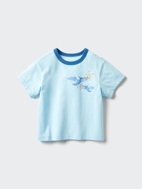Uniqlo Baby AIRism Cotton T-Shirt | Dinosaur