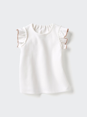 AIRism Cotton Crew Neck T-Shirt (Frill)