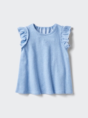 T-SHIRT EN COTON AIRism VOLANTÉ COL ROND