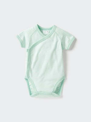 Baby Bodysuit Short Sleeve | Open Front