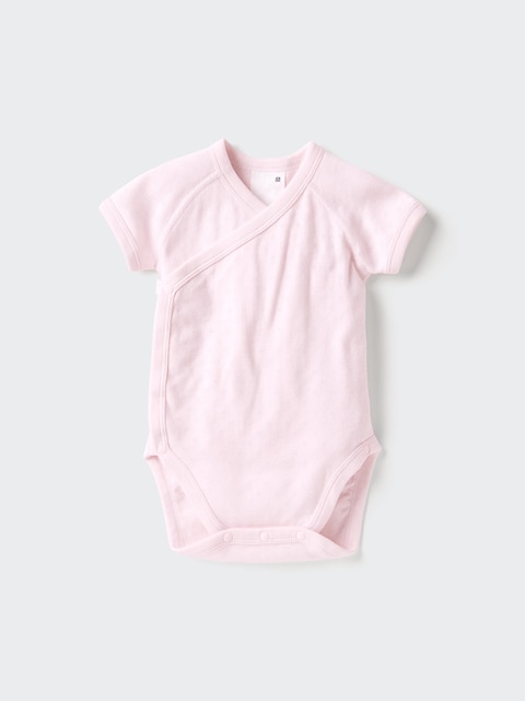 Uniqlo Baby Short Sleeve Bodysuit | Pointelle | Open Front