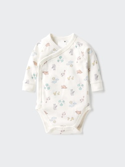 Baby Long Sleeve Bodysuit | Printed | Open Front