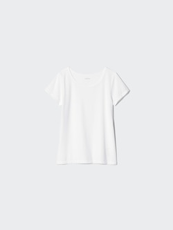 AIRism Mesh Scoop Neck T-Shirt